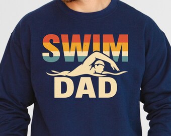 Swim Dad Sweatshirt: Soft Cotton Swimming Season Crewneck