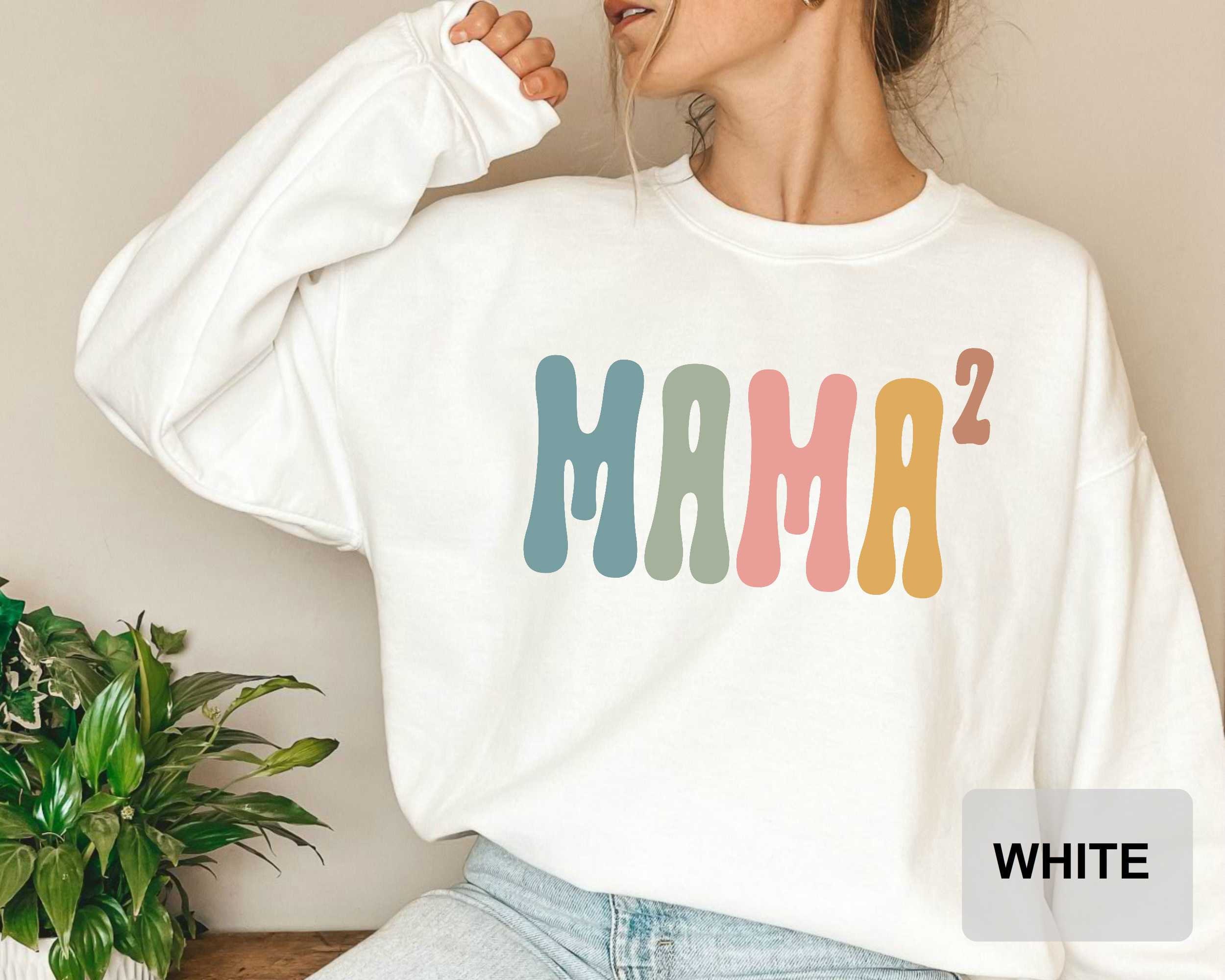 Second Baby Announcement Shirt Mama of 2 Sweatshirt Mom Life