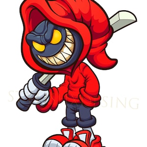 Compre este lindo personagem demônio maligno com design PNG de fundo transparente para personalizar seus acessórios e aprimorar seu estilo. logotipo.