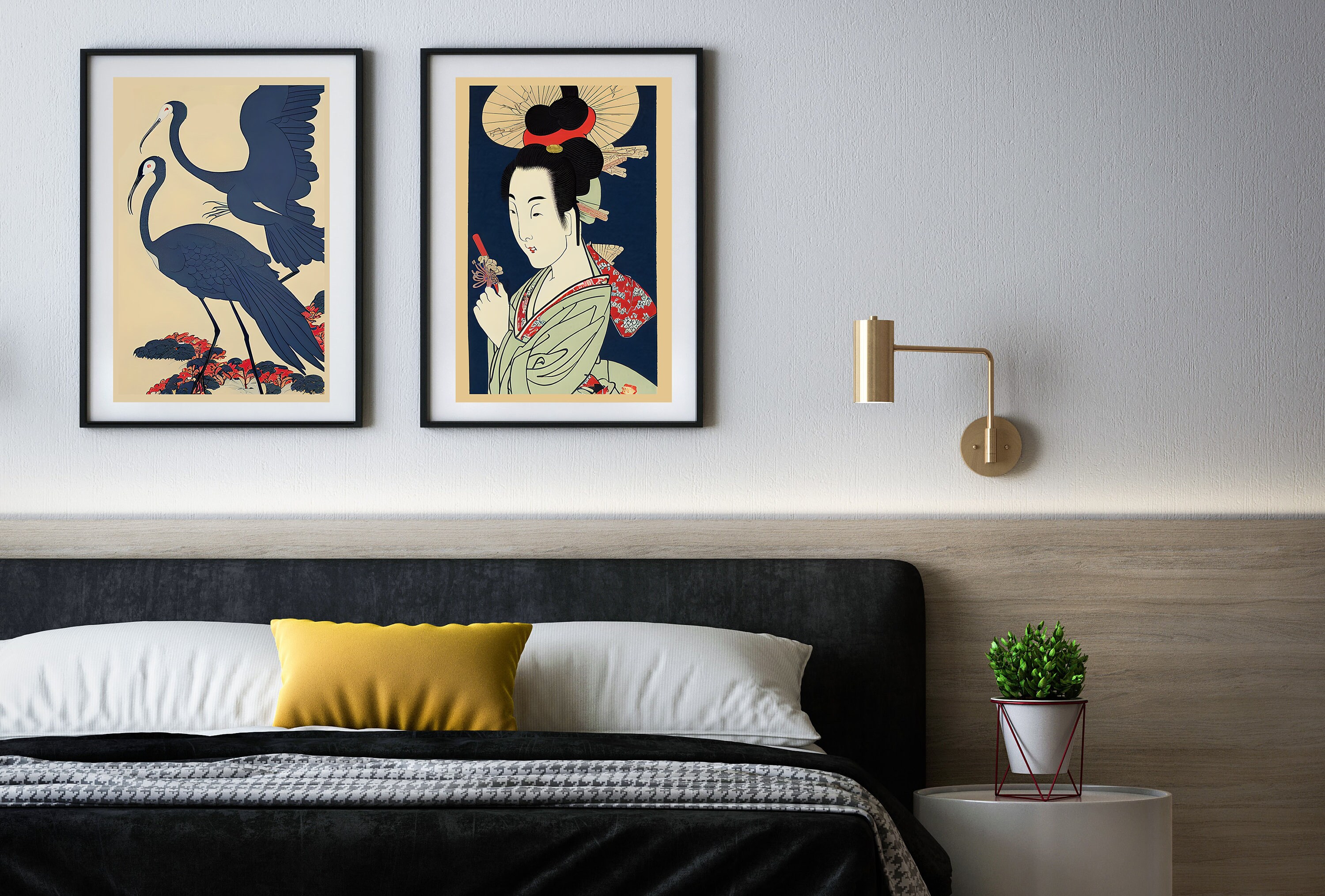 Japanese Woodblock Print | Beautiful Geisha Asian Art | Vintage ...