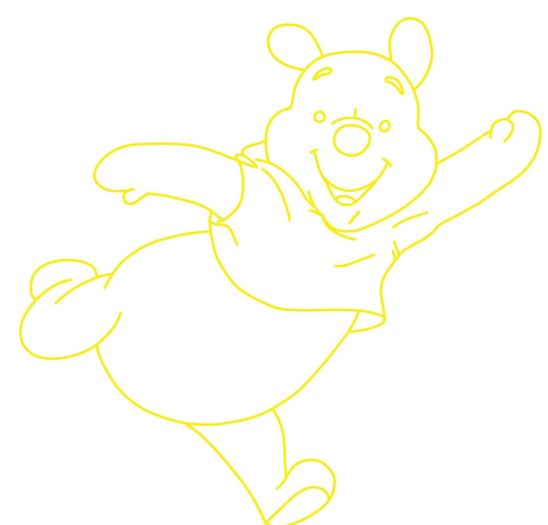 Pooh Bear Drawing - Etsy