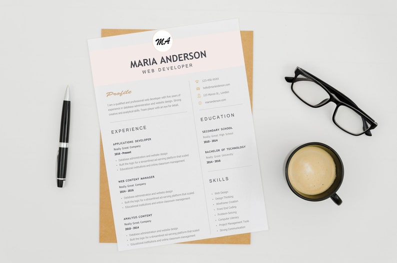 cv-template-minimalist-cv-professional-resume-cv-template-cv-resume