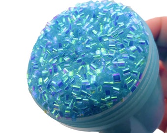 Gemstone Fizz - Snow Fizz Slime with Bingsu - Crunchy ASMR Slime - Anxiety & Stress Relief - Sensory Toy - Birthday Gift - Aromatherapy