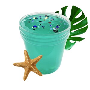 Tropical Water Slime Scented Slime Clear Slime Sparkle Slime Slime Shop UK Glitter Slime ASMR Slime Sensory Activity image 1