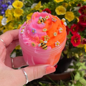 Summer Garden Slime - Fluffy Cloud Slime - Floral Scented - Soft Slime with Drizzle ASMR Experience