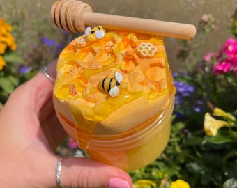 Gold Nectar Slime: Honeycomb Clay DIY Honey Scented ASMR Slime