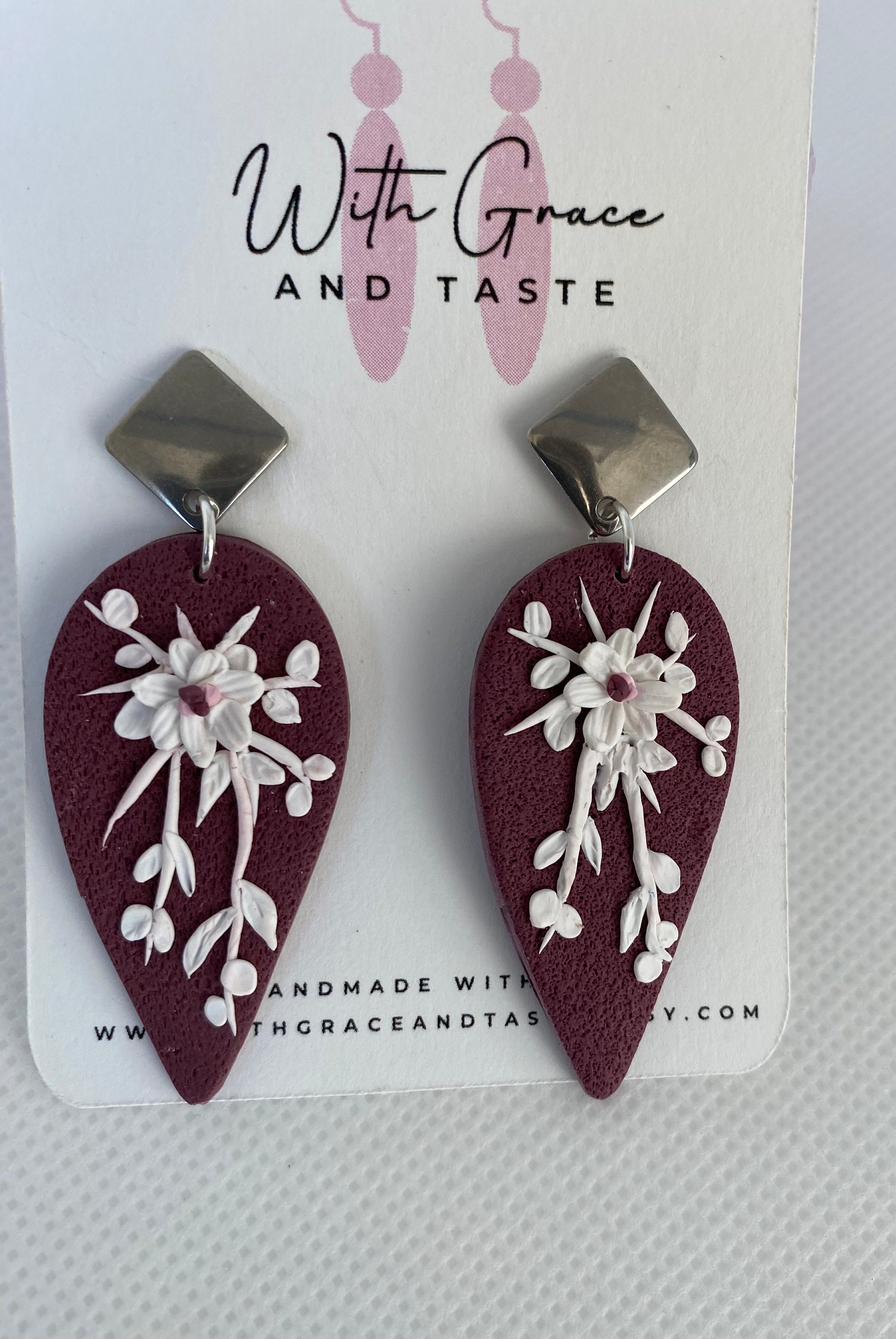 Wine colour 2024 earrings online
