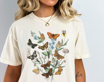 Vintage Butterflies Comfort Colors Shirt: Entomology Gift
