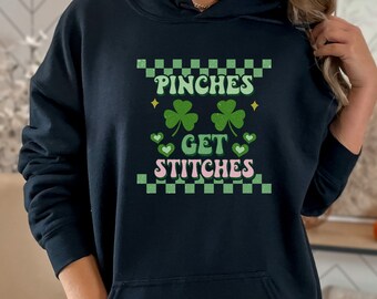 St Patrick's Day Hoodie: Lucky Shamrock, Retro Style