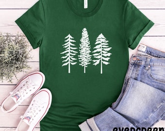 Pine Tree Shirt: Forest Graphic Tee, Nature Lover Gift