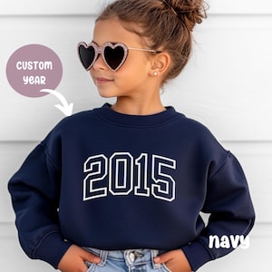 Youth Custom Year Sweatshirt: Personalized Birthday Gift