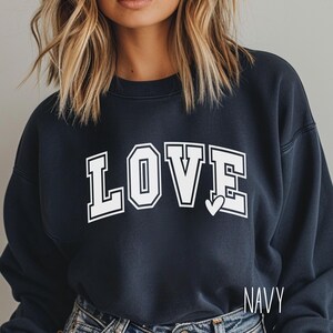 Love Heart Valentines Sweatshirt: Softstyle Fleece Crewneck