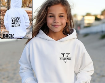 Custom Volleyball Youth Hoodie,If You A Soft Serve Go Get Ice Cream Sweatshirt,Personalized Volleyball Back & Front Hoodie,Volleyball Shirt