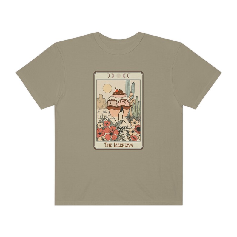 Ice Cream Tarot Card T-Shirt: Funny Vintage Vibe Tee image 7
