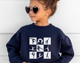 Retro Gymnastics Youth Sweatshirt: Sport Lover Gift