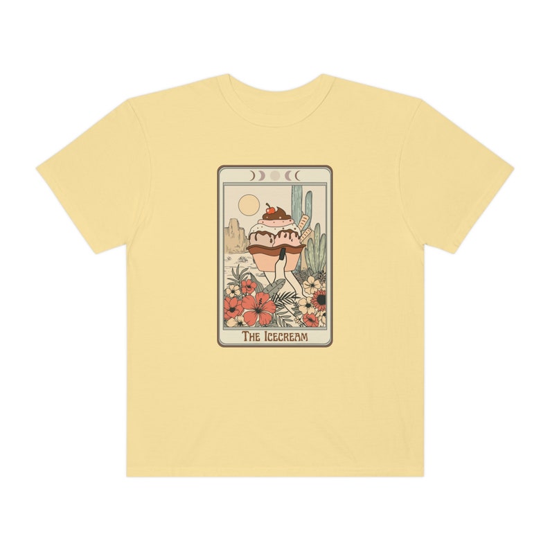 Ice Cream Tarot Card T-Shirt: Funny Vintage Vibe Tee image 5