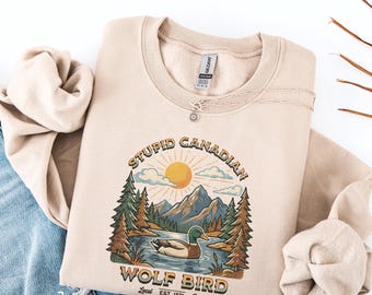 Vintage Canadian Mallard Duck Sweatshirt, Cabin Outdoors Crewneck