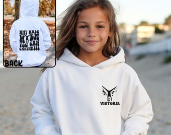 初売り 福袋 Custom Name Gymnastics Youth Hooded Sweatshirt, Why Walk Clothing