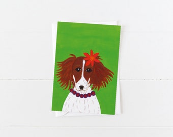 Carte de voeux Springer Spaniel, carte de voeux pour animal de compagnie, carte de voeux pour chien, carte pour chien, carte amusante pour chien, carte pour chiot, carte vierge