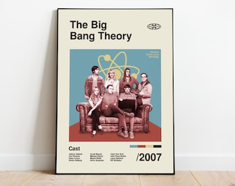 The Big Bang Theory Mid-Century Art Poster Film Wall Art Minimalist Movie Posters