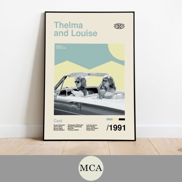 Thelma And Louise Poster Film Wall Art Minimalist Movie Posters