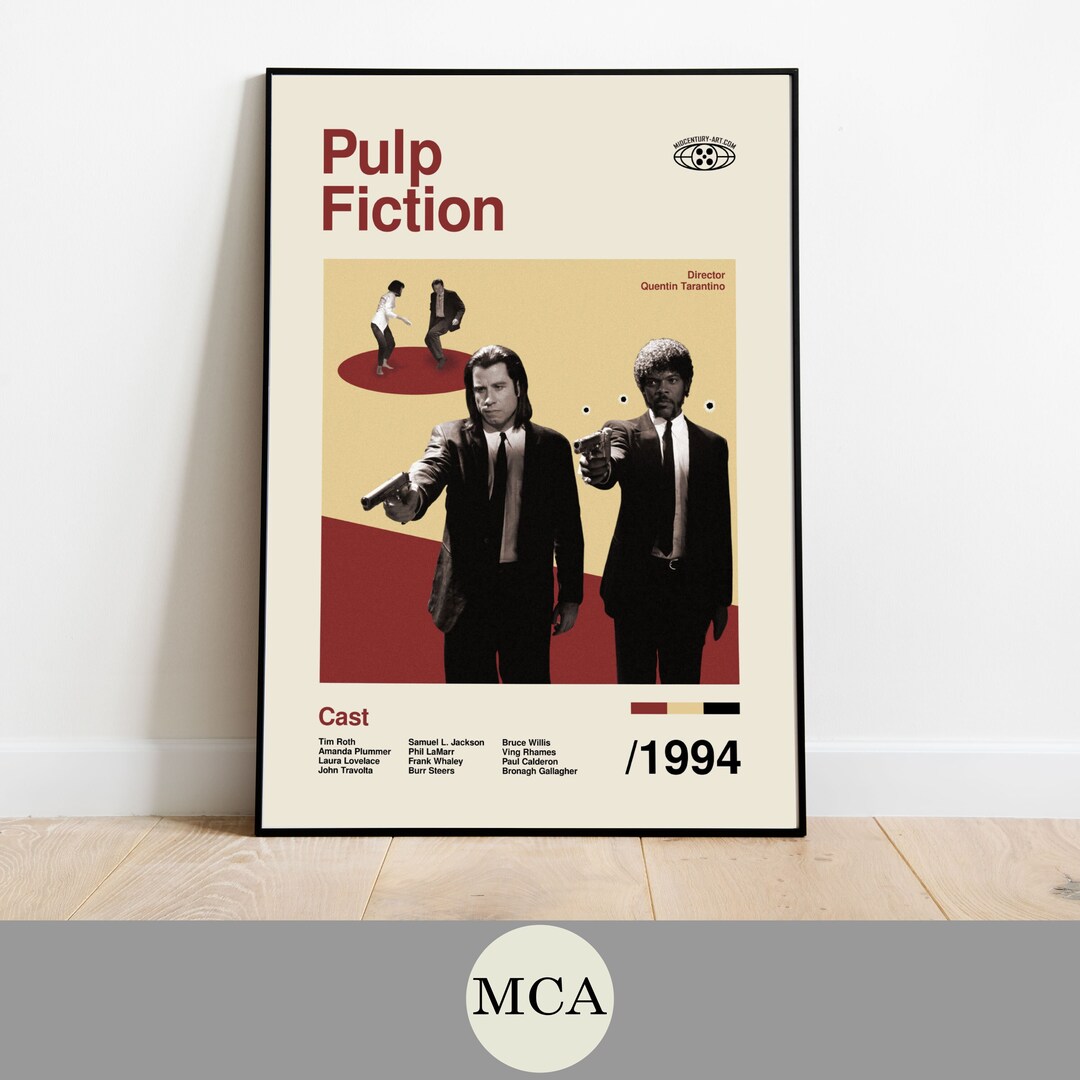 Pulp Fiction Film Wall Art Minimalist Movie Posters Etsy