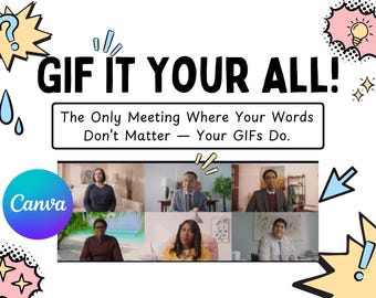Interactief Canva Icebreaker-spel: GIF-teamvergaderingen (digitale download)