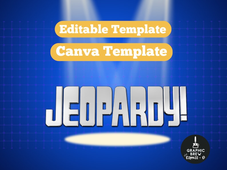 Jeopardy Canva Template for Remote Games, Ice Breaker Games, Team Jeopardy Canva Template for Remote Games, Ice Breaker Games, Team
