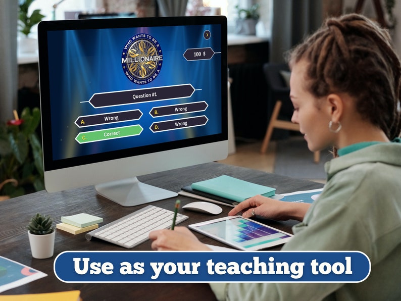 Canva Editable Who Wants to Be a Millionaire Game - Perfect for Virtual ...