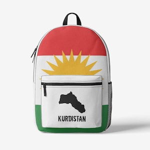 kurdish flag Map Colorful Print Trendy Backpack