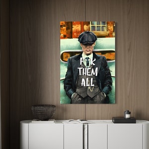 Thomas Shelby Handcrafted French Velvet Canvas Modern Wall Art For Unique Home Decor Art Painting Wall Hanging Bespoke Design Peaky Blinders