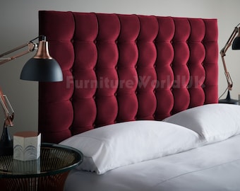 Olivia 48" Inch High Wall Mounted French Velvet Bed Headboard All Sizes All Colours Single 4FT Double Kingsize Superking