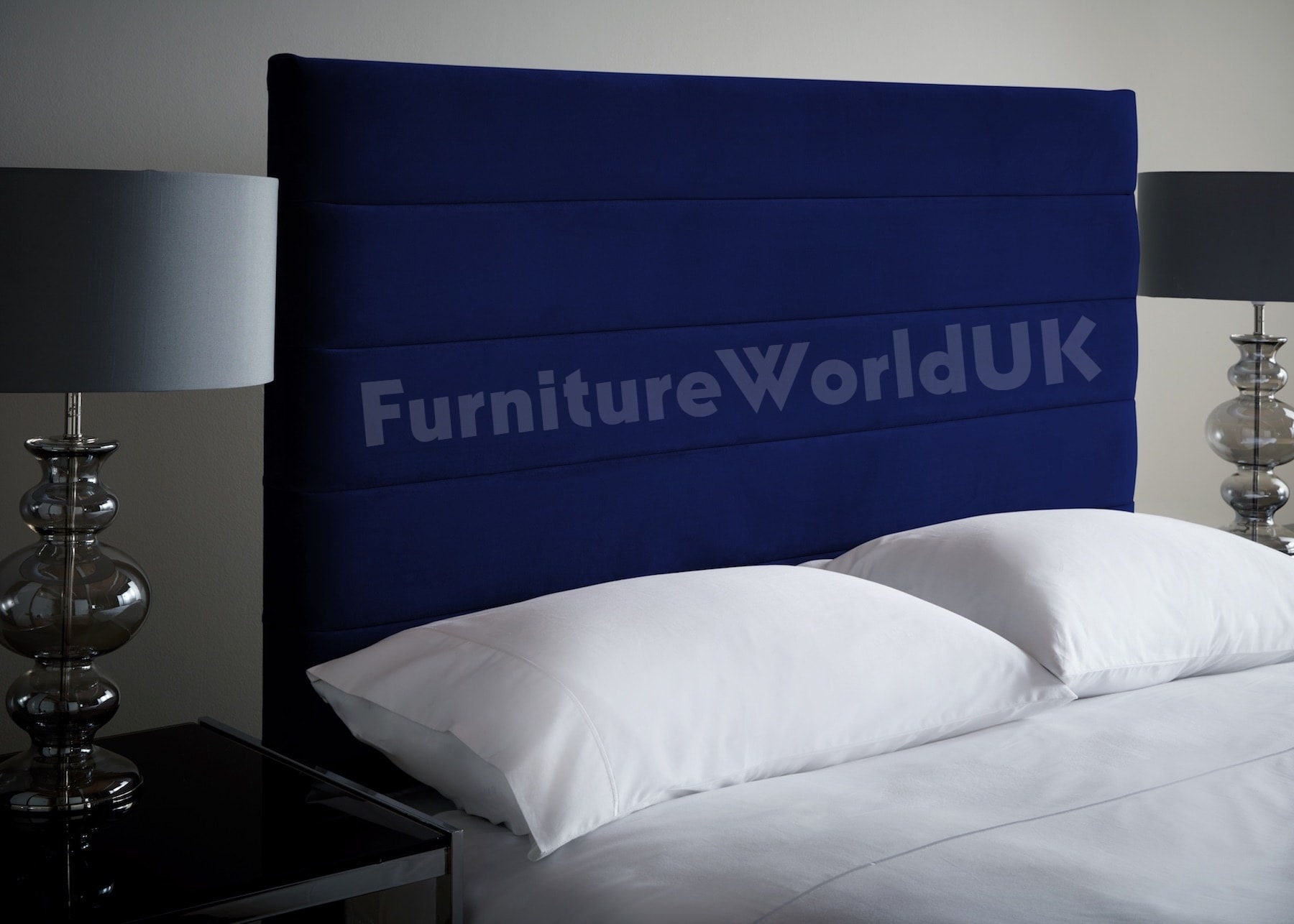 Navy blue headboard full size deals