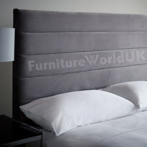 Hailey 48&quot;Inch High Wall Mounted Headboard French Velvet Bed Headboard All Sizes All Colours Single Double Kingsize Superking