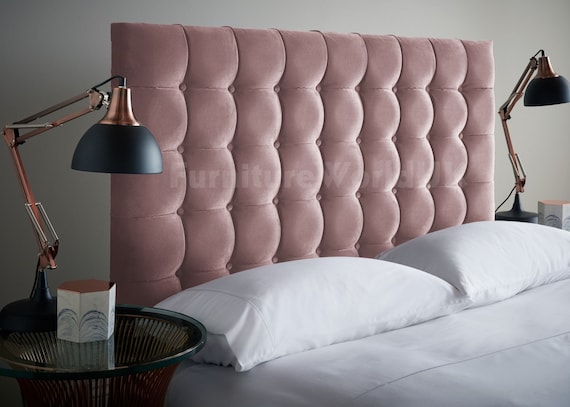 Olivia 30 Luxury French Velvet Bed Headboard Buttoned All Sizes All Colours Single 4FT Double Kingsize Superking Etsy