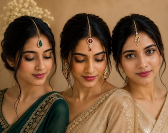 Dainty Diamond Maang Tikka Indian Forehead Jewelry