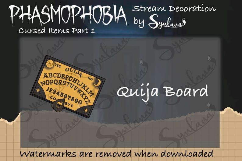 May include: A yellow and black Ouija board with the letters of the alphabet, numbers 1-9 and 0, and the words "YES", "NO", "GOODBYE", and "OUIJA".