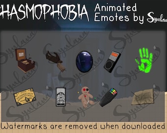 10 Phasmophobia animated Emotes for Twitch, Youtube, Discord