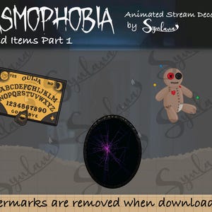 Oggetti maledetti Phasmophobia come decorazione in streaming per Twitch, Youtube, Discord