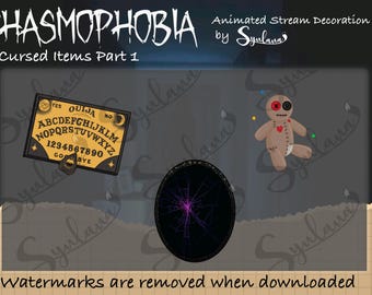 Phasmophobia cursed objects as stream decoration for Twitch, Youtube, Discord