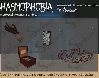 Phasmophobia cursed objects as stream decoration for Twitch, Youtube, Discord