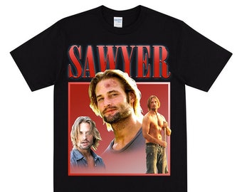 SAWYER Homage T-shirt, For Science Fiction Fans, Supernatural T Shirt, Sci-Fi Inspired Tshirt, Women's Oversized T Shirt, Retro Sawyer Tee