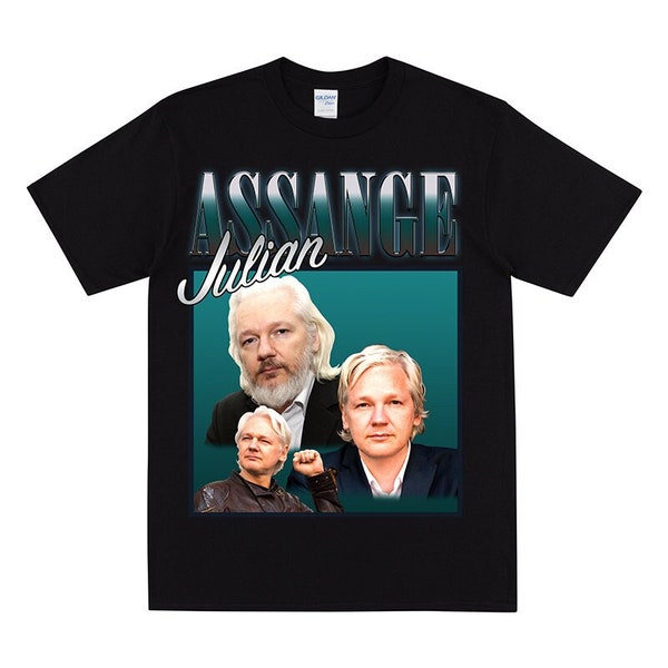 JULIAN ASSANGE Homage T Shirt, Free Speech T-shirt, Inspired By Journalism, Julian Assange Tribute, Vintage T Shirt With Julian Assange