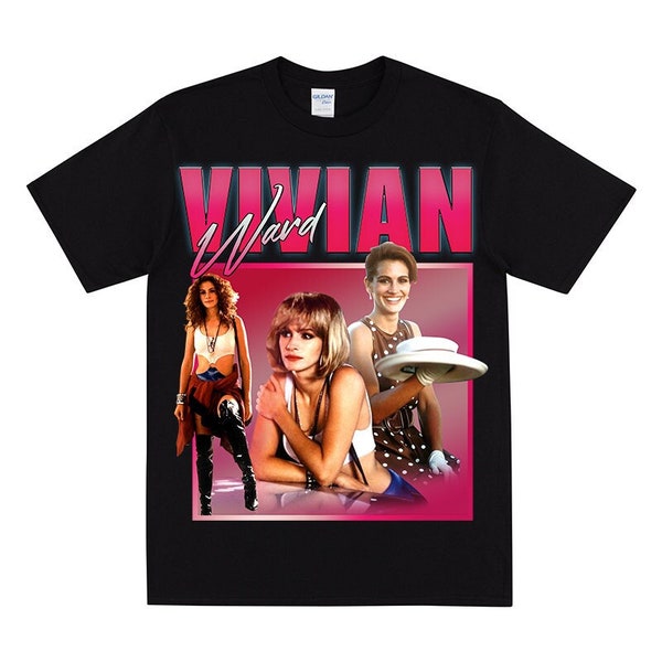 VIVIAN Von PRETTY WOMAN Hommage T-Shirt, Vintage 90er Jahre T-Shirt, hübsche Frauen-Zitate, Retro bedruckte T-Shirts, Julia Roberts Style Looks