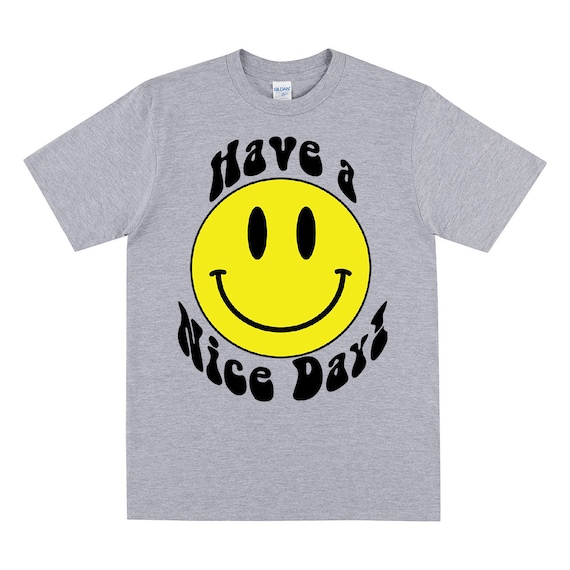 Mens 70'S Retro T Shirt | Have A Nice Day Shirt | Happy Face Mens 70'S Retro T Shirt | Have A Nice Day Shirt | Happy Face