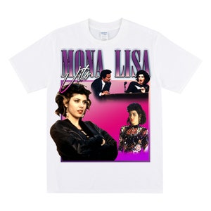 MONA LISA VITO Homage T-shirt, My Cousin Vinny Tshirt, Vintage 90s Shirt, Funny My Cousin Vinny Shirt, Marisa Tomei Shirt, Women's Goth Tee Biały