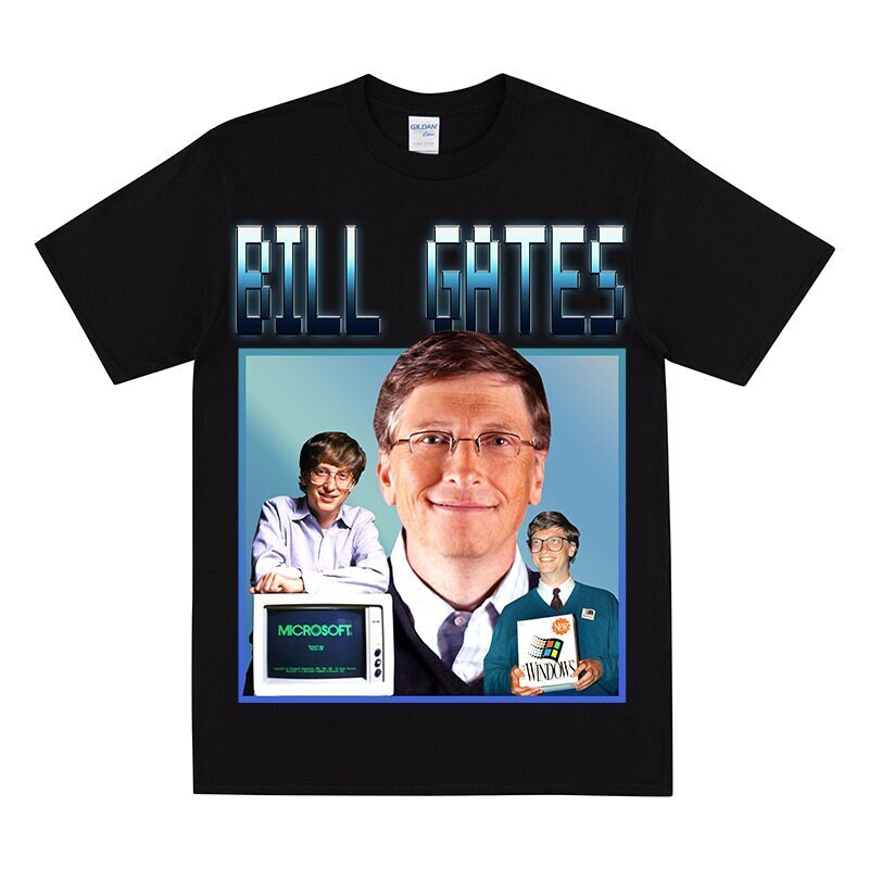 BILL GATES Homage T-shirt for Men & Women, Vintage 80s Shirt 