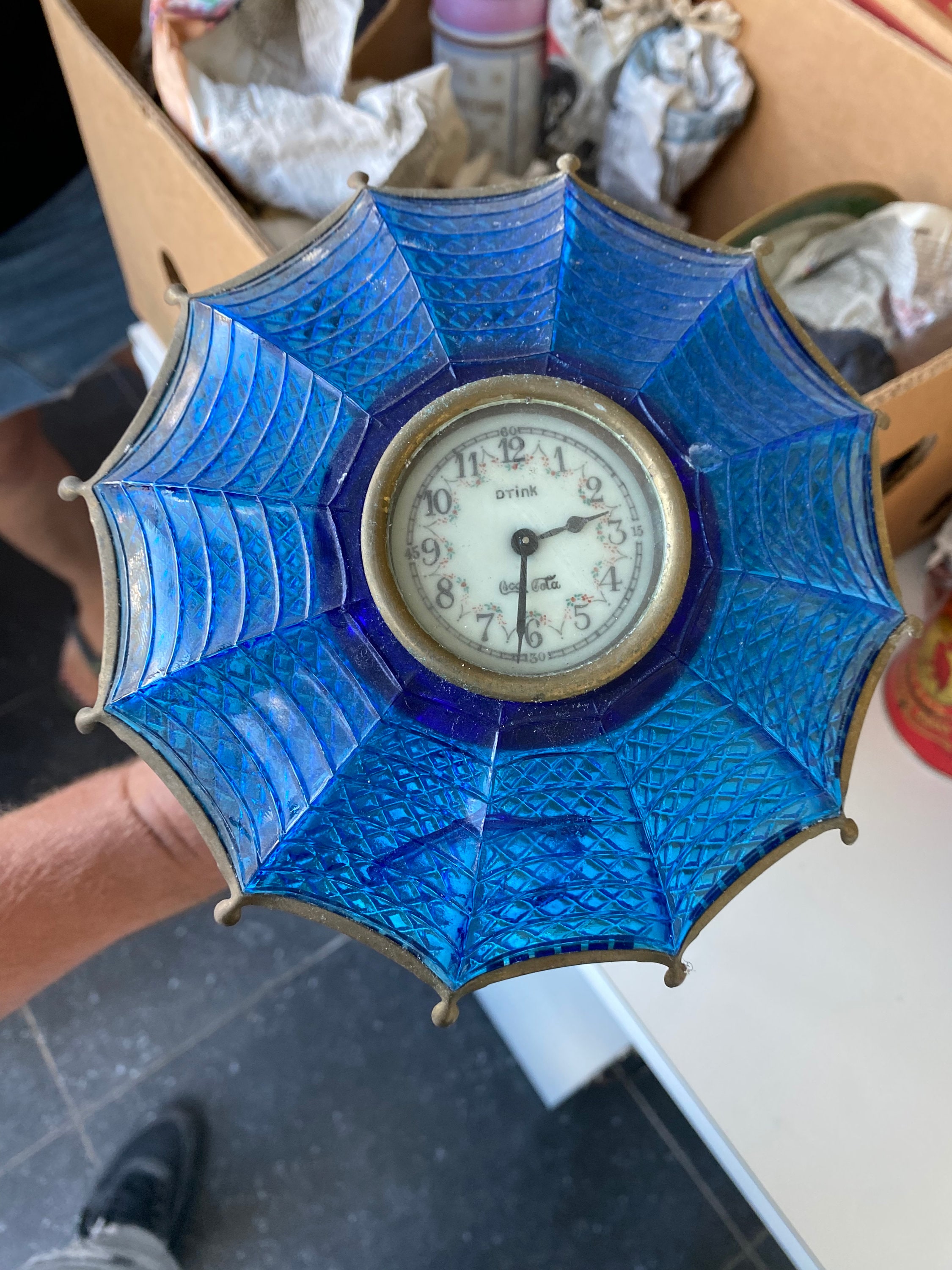 Vintage Umbrella Clock Coca Cola Etsy