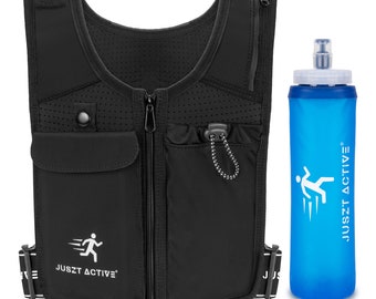 Running Vest phone holder with 500ml Water Bottle and Straw