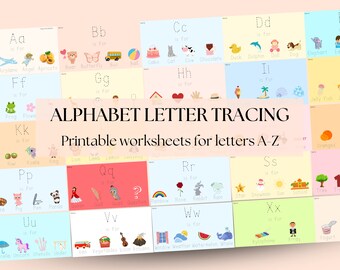 Printable Alphabet Worksheets | Alphabet Tracing Letters | Alphabet Worksheets | Preschool | Letter Sounds | Educational worksheets